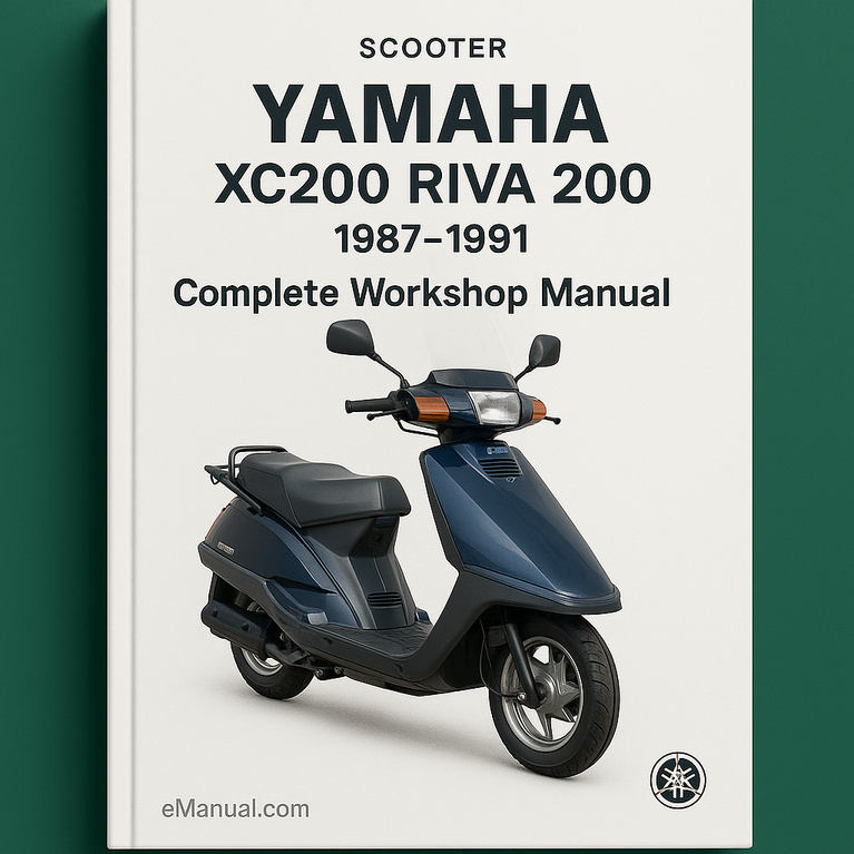 Yamaha XC200 RIVA 200 Scooter 1987-1991 Complete Workshop REAIR Manual