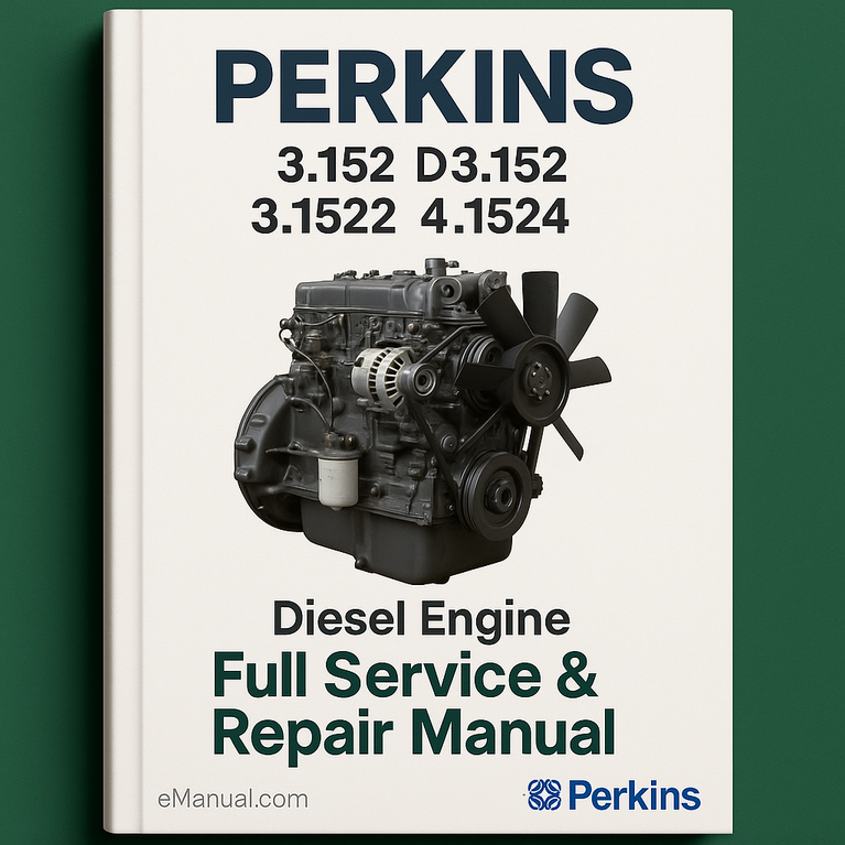 PERKINS 3.152 D3.152 3.1522 4.1524 Diesel Engine Full Service & Repair Manual