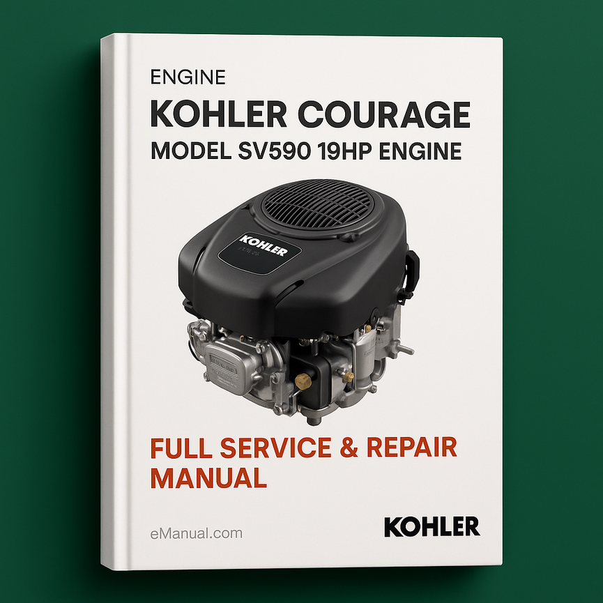 Kohler COURAGE Model SV590 19HP Engine Full Service & Repair Manual