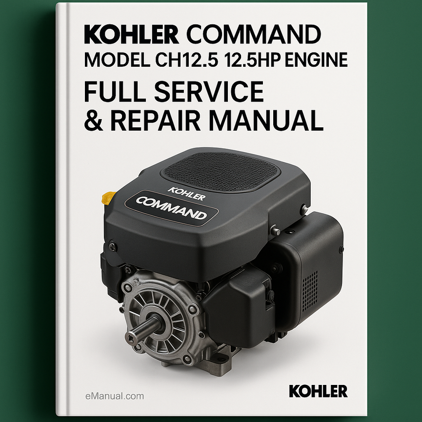 Kohler Command Model CH12.5 12.5HP Engine Full Service & Repair Manual