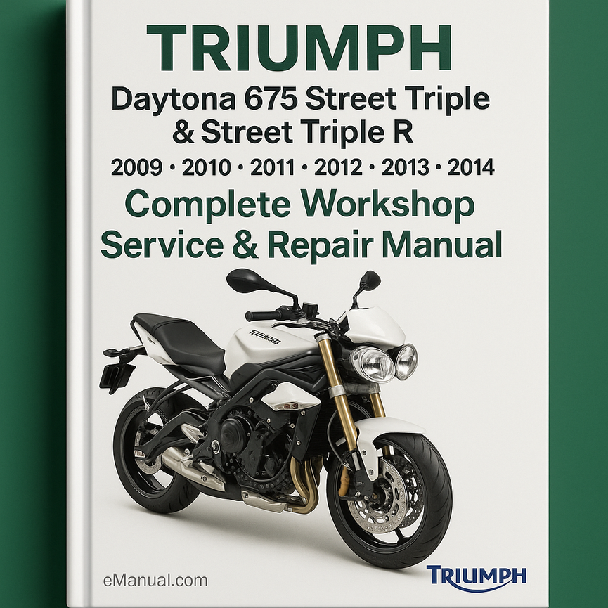 Triumph Daytona 675 Street Triple & Street Triple R Complete Workshop Service Repair Manual 2009 2010 2011 2012 2013 2014