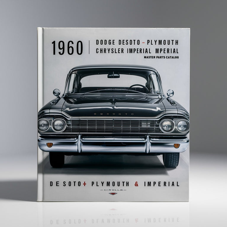 1960 Dodge DeSoto Plymouth Chrysler Imperial Master Parts Catalog Fireflight Adventurer Polara Dart Seneca Phoenix Matador Savoy Belvedere Fury Windsor Saratoga New Yorker Crown LeBaron