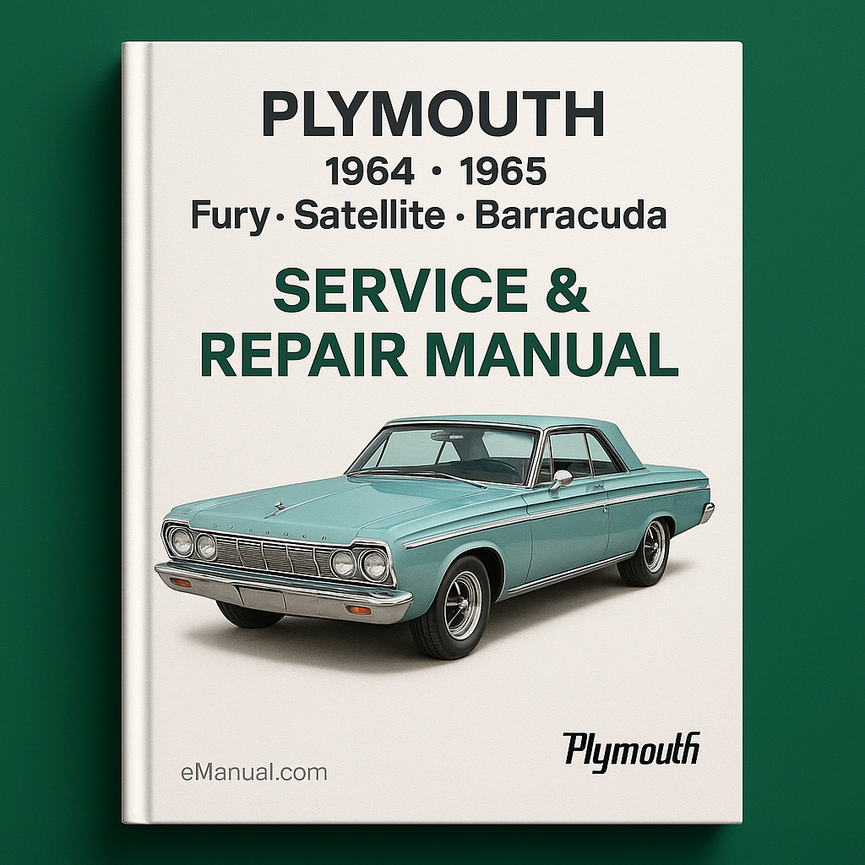 1964 1965 Plymouth Service Repair Manual Fury Satellite barracuda