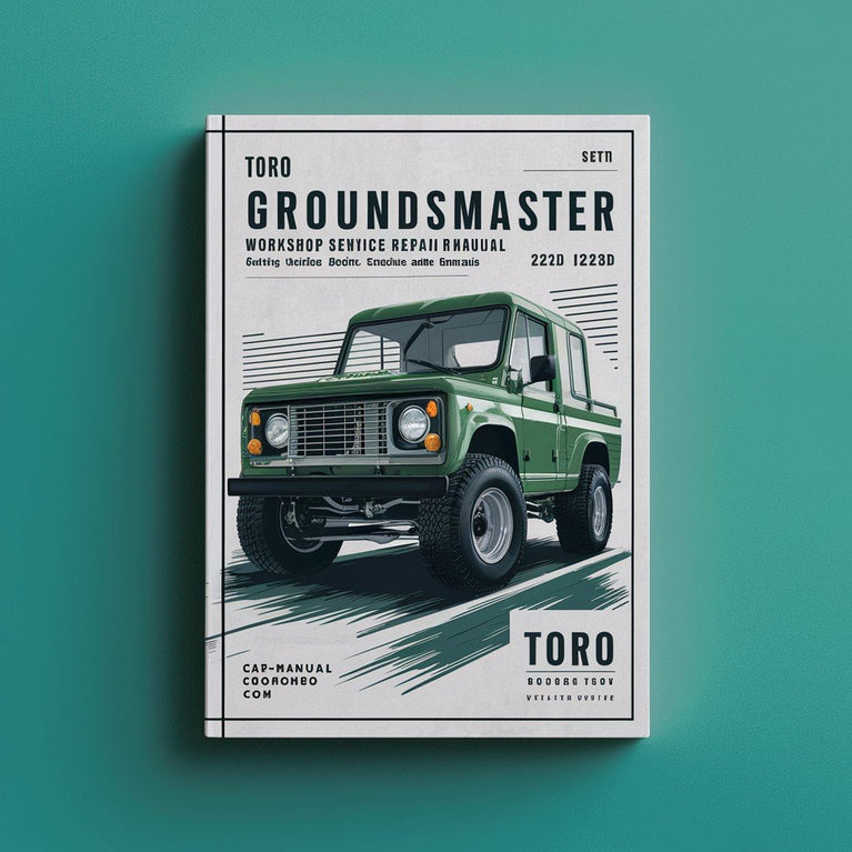 Toro Groundsmaster Werkstatt-Service-Reparaturhandbuch 220D 223D GM224 GM225 GM228D GM1000 Plus Schneideinheiten Decks und Motorhandbücher PDF-Download