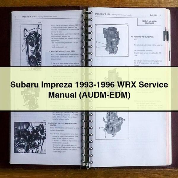 Subaru Impreza 1993-1996 WRX Servicehandbuch (AUDM-EDM) PDF-Download