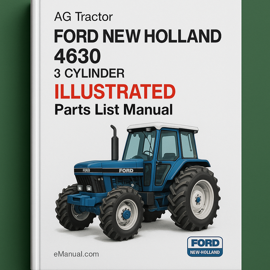 Ford New Holland 4630 3 CYLINDER AG Tractor ILLUSTRATED Parts List Manual