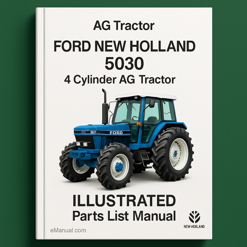 Ford New Holland 5030 4 CYLINDER AG Tractor ILLUSTRATED Parts List Manual