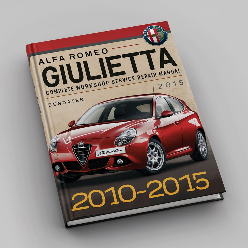 Alfa Romeo Giulietta Komplettes Werkstatthandbuch 2010 2011 2012 2013 2014 2015