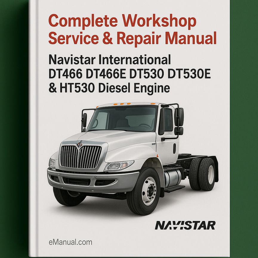Navistar International DT466 DT466E DT530 DT530E & HT530 Diesel Engine Complete Workshop Service Repair Manual