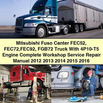 Camioneta Mitsubishi Fuso Canter FEC52 FEC72 FEC92 FGB72 Con Motor 4P10-T5 Manual Completo De Reparación Servicio De Taller 2012 2013 2014 2015 2016 Descargar PDF