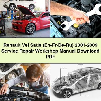 Renault Vel Satis (En-Fr-De-Ru) 2001-2009 Manual Taller Reparación Servicio Descargar PDF