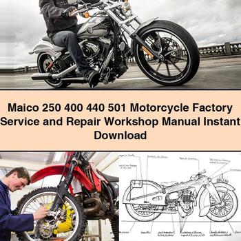 Maico 250 400 440 501 Motorcycle Factory Service and Repair Workshop Manual