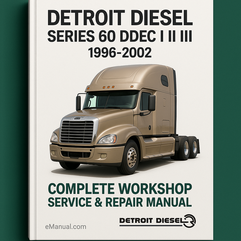 Detroit Diesel Series 60 DDEC I II III Engine Complete Workshop Service Repair Manual 1996 1997 1998 1999 2000 2001 2002