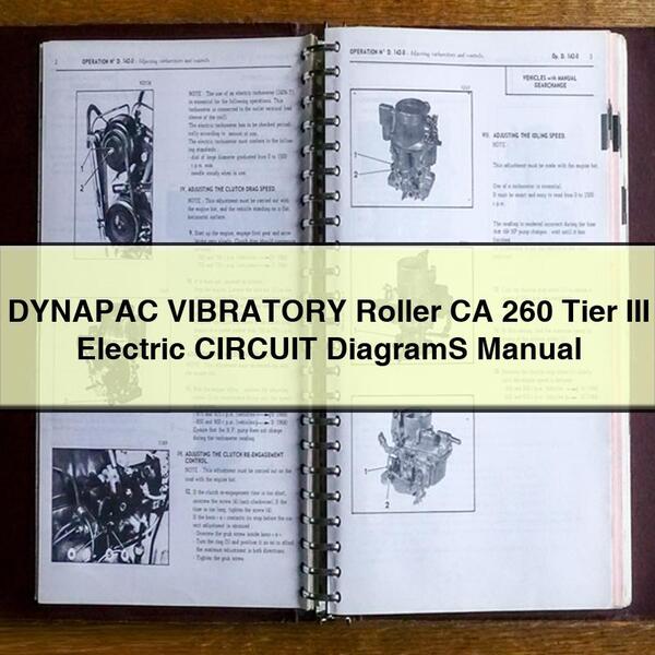 DYNAPAC VIBRATORY Roller CA 260 Tier III Electric CIRCUIT DiagramS Manual