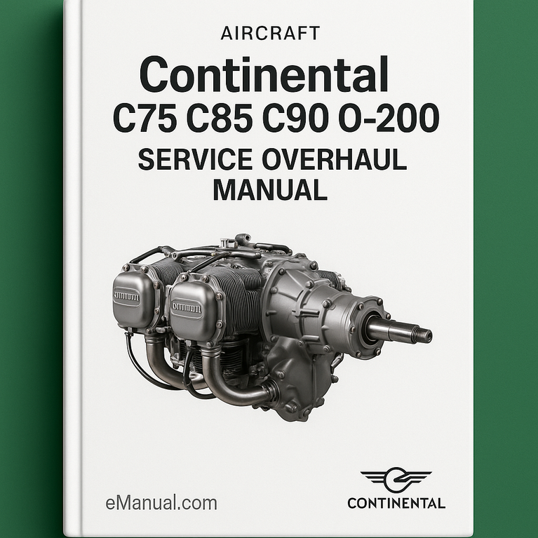 Continental C75 C85 C90 O-200 Service Overhaul Manual