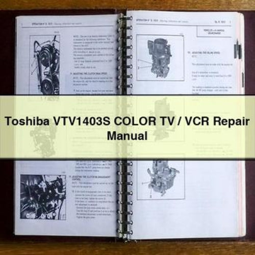 Toshiba VTV1403S Color TV / VCR Repair Manual PDF Download