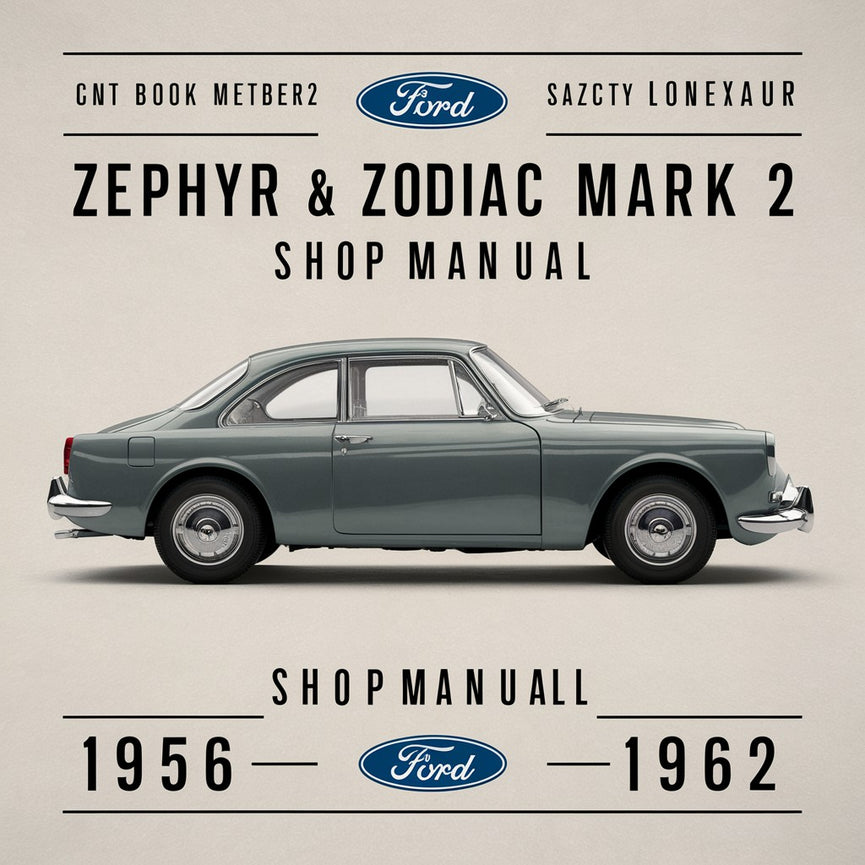 Ford Zephyr, Zodiac Car Shop Manual