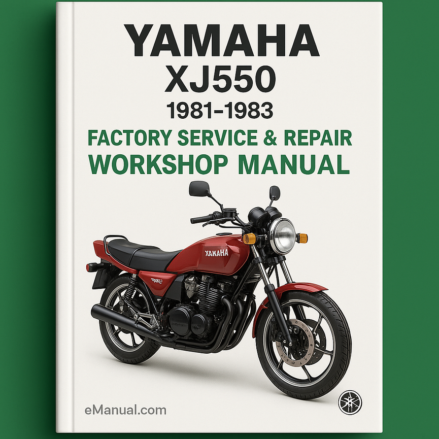 Moto Yamaha XJ550 1981-1983 Manual de taller de reparación de servicio de fábrica Descargar PDF