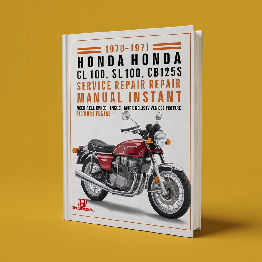 1970-1971 Honda CB100 CL100 SL100 CB125S CD125S SL125 Service Repair Manual