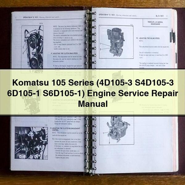 Komatsu 105 Series (4D105-3 S4D105-3 6D105-1 S6D105-1) Engine Service Repair Manual