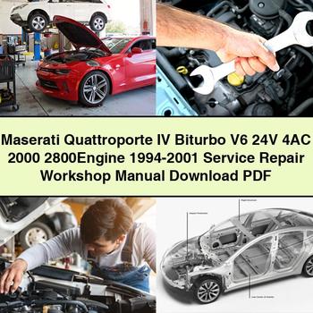 Maserati Quattroporte IV Biturbo V6 24V 4AC 2000 2800Engine 1994-2001 Service Repair Workshop Manual PDF Download