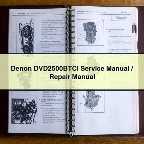 Denon DVD2500BTCI Service Manual / Repair Manual PDF Download