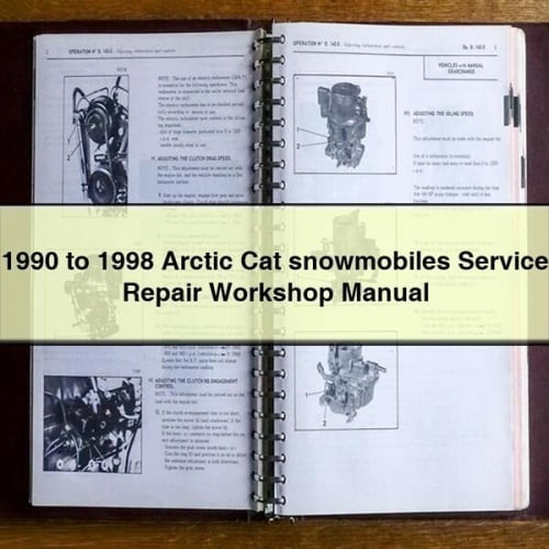 1990 to 1998 Arctic Cat snowmobiles Service Repair Workshop Manual PDF Download