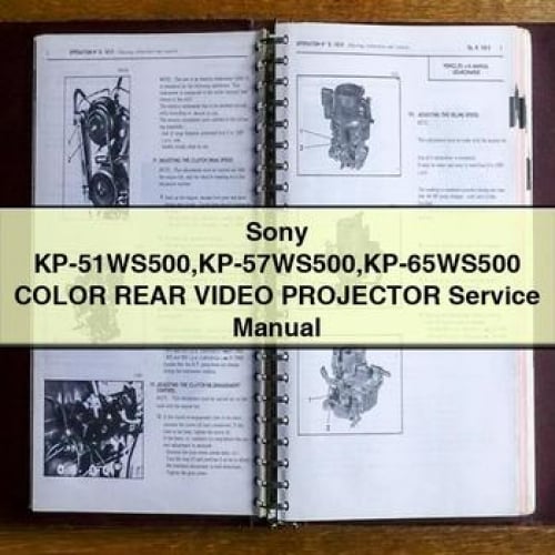 Sony KP-51WS500 KP-57WS500 KP-65WS500 Color Rear Video PROJECTOR Service Manual PDF Download