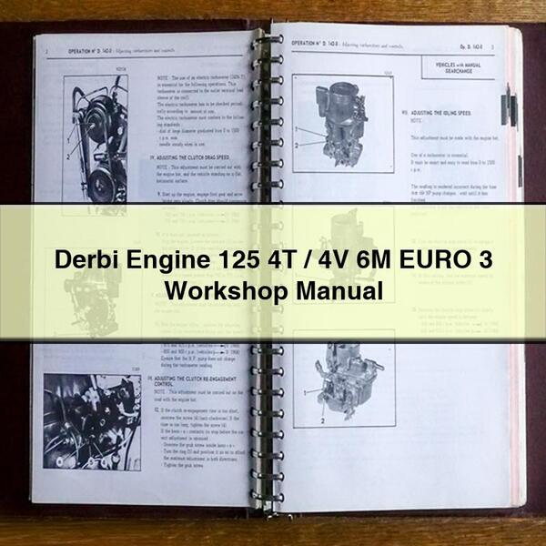 Derbi Engine 125 4T/4V 6M EURO 3 Workshop Manual