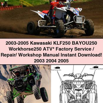 2003-2005 Kawasaki KLF250 BAYOU250 Workhorse250 ATV Factory Service/Repair/ Workshop Manual 2003 2004 2005