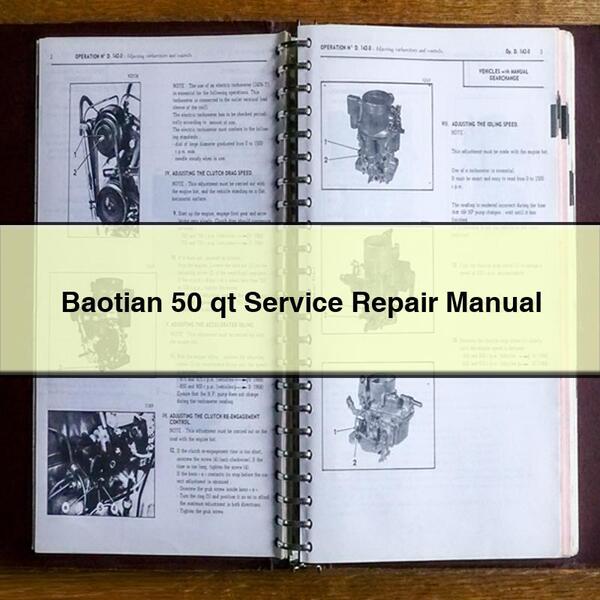 Manual de reparación de servicio Baotian 50 qt Descargar PDF