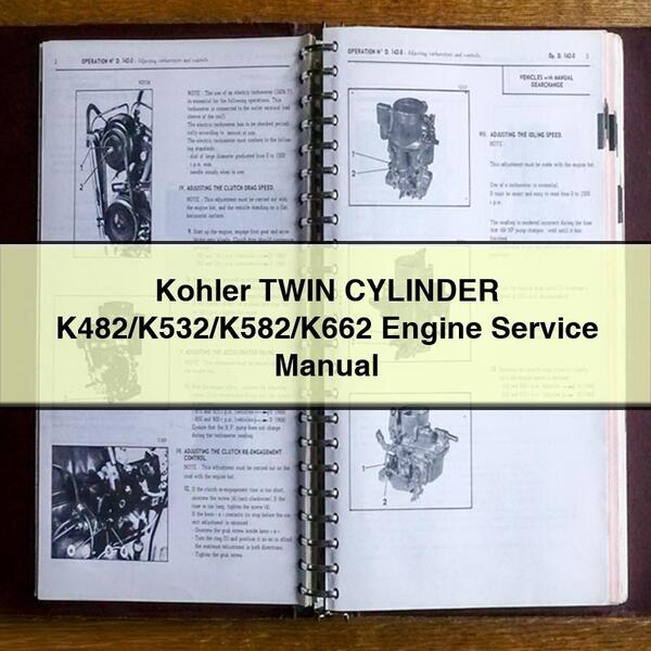 Kohler TWIN CYLINDER K482/K532/K582/K662 Engine Service Repair Manual