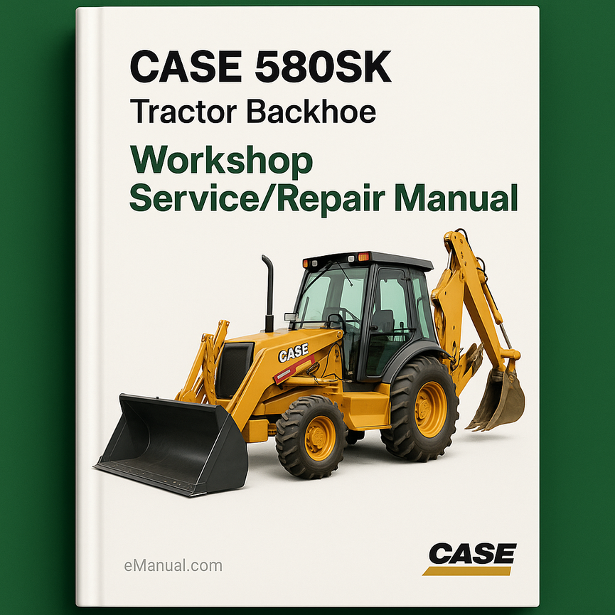 CASE 580SK Tractor Backhoe Workshop Service/Repair Manual
