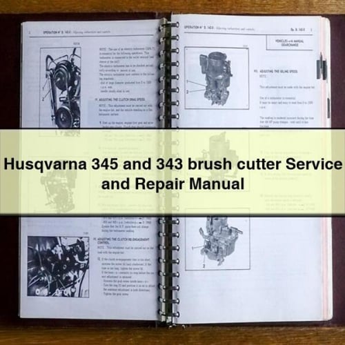 Wartungs- und Reparaturhandbuch für die Freischneider Husqvarna 345 und 343 als PDF-Download