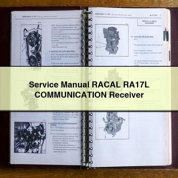 Service Repair Manual RACAL RA17L COMMUNICATION Receiver