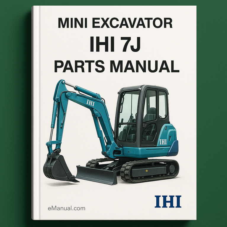 IHI 7J Parts Manual Mini Excavator