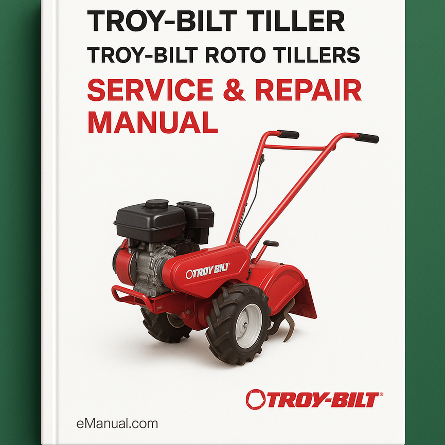 Troy-Bilt Tiller Transmission Service Repair Manual for Troy Bilt Roto Tillers