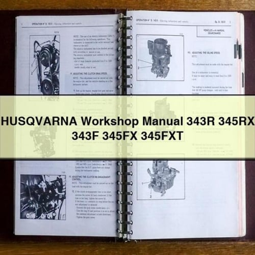 HUSQVARNA Werkstatthandbuch 343R 345RX 343F 345FX 345FXT PDF Download