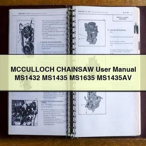 MCCULLOCH CHAINSAW User Manual MS1432 MS1435 MS1635 MS1435AV PDF Download