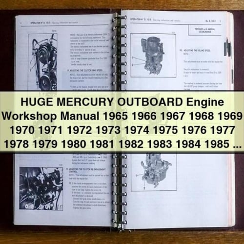 HUGE MERCURY OUTBOARD Engine Workshop Manual 1965-1989 Engines 45 50 60 65 70 75 PDF Download