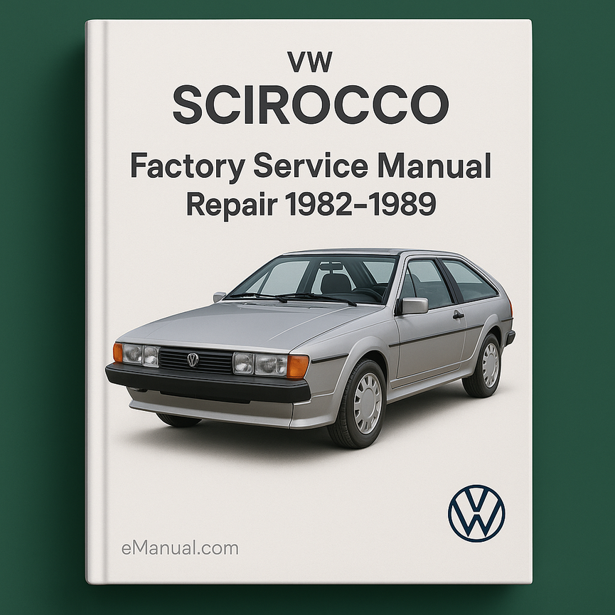 VW Volkswagn SCIROCCO Factory Service Manual Repair 1982-1989 Online