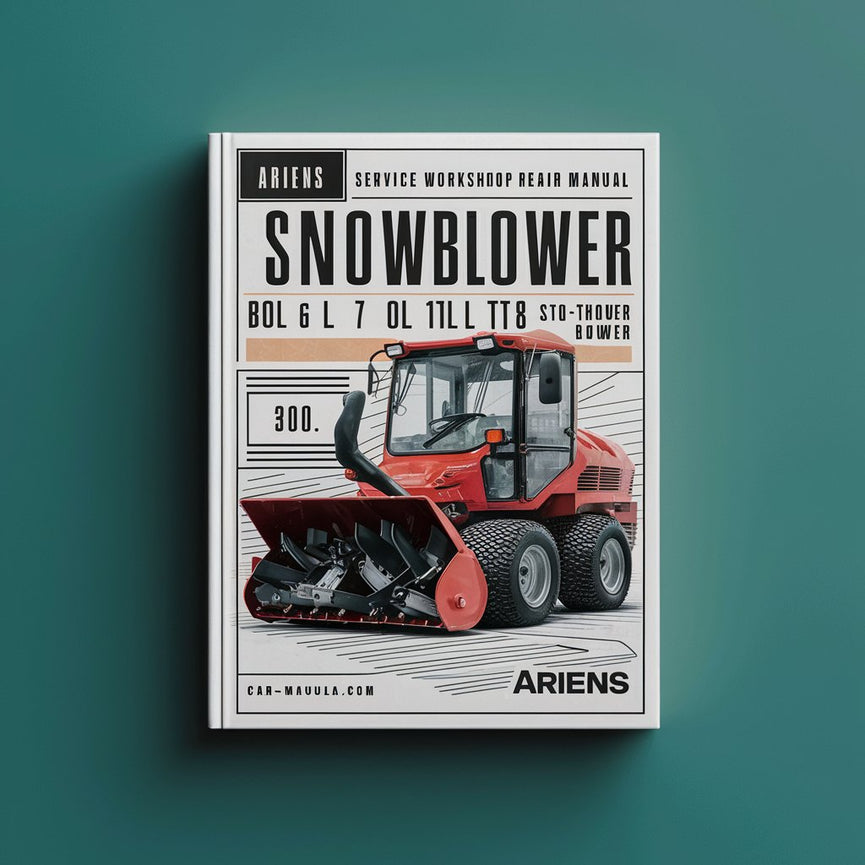 Ariens Service Workshop Repair Manual Snowblower Sno-Thro 8L 6L 7L 10L 5L ST824 TT8 Snow Thrower Blower