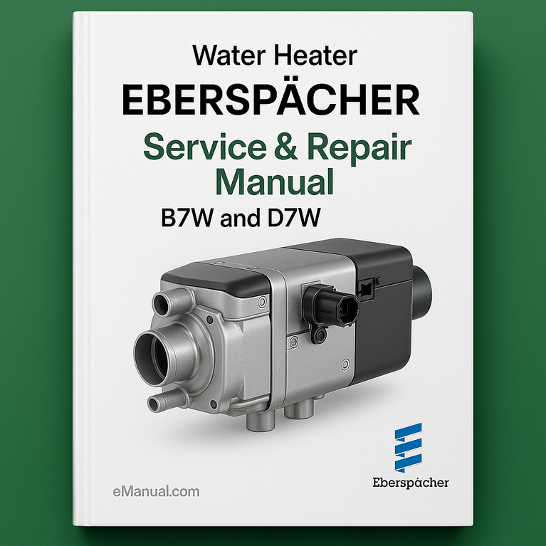 Eberspacher B7W and D7W water heater Service Repair Manual