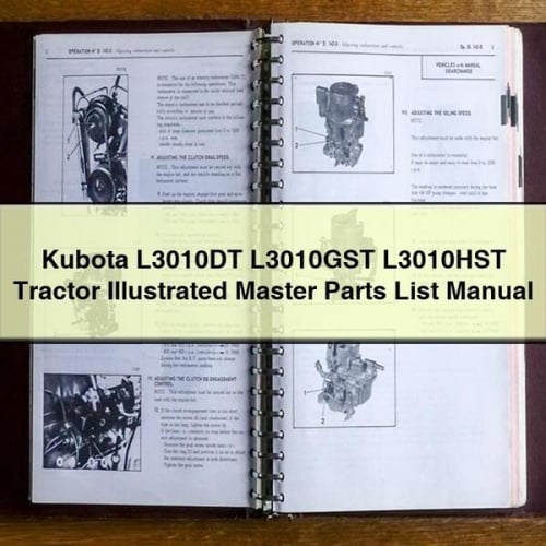 Kubota L3010DT L3010GST L3010HST Traktor Illustrated Master Parts List Manual PDF-Download