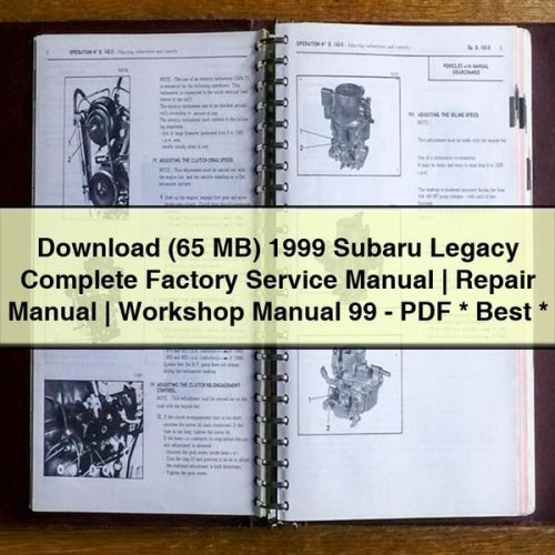 (65 MB) 1999 Subaru Legacy Complete Factory Service Manual | Repair Manual | Workshop Manual 99-