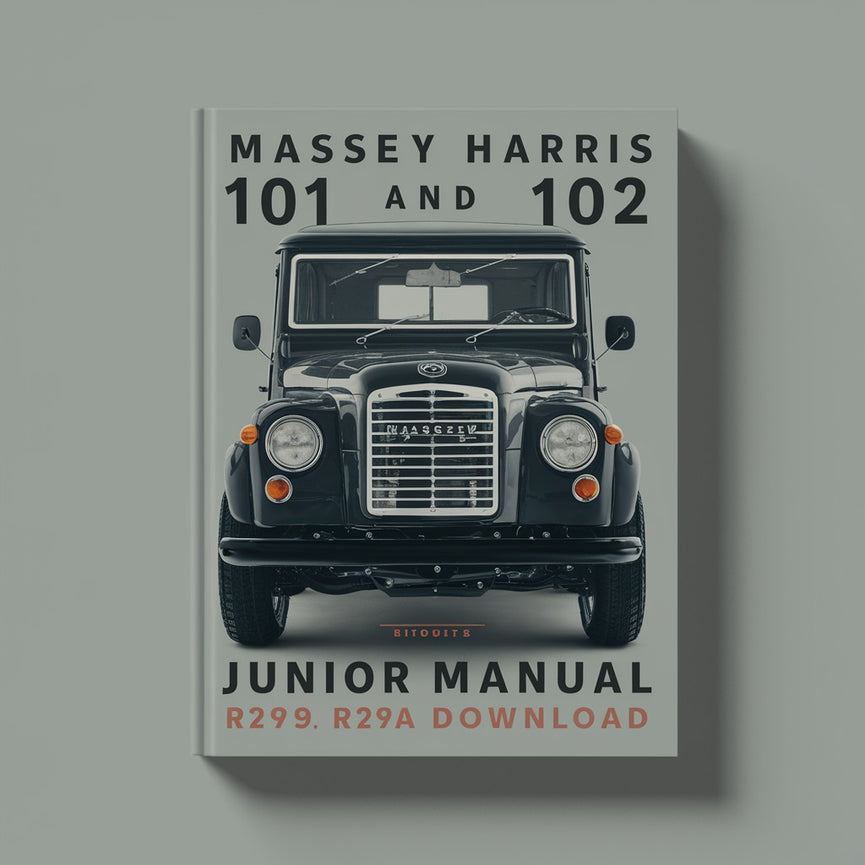 MASSEY HARRIS 101 und 102 JUNIOR Ersatzteilhandbuch R279A PDF-Download Download