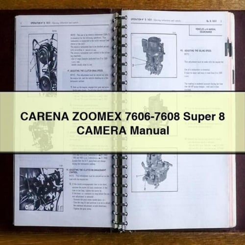 CARENA ZOOMEX 7606-7608 Super 8 CAMERA Manual PDF Download