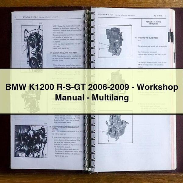 BMW K1200 R-S-GT 2006-2009-Workshop Manual-Multilang PDF Download
