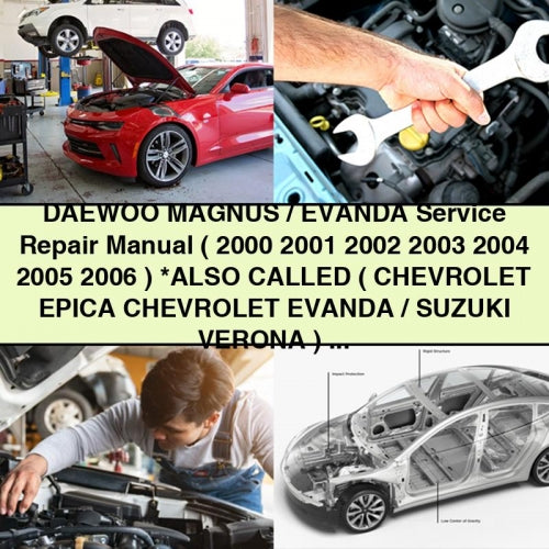 Manual de reparación de servicio DAEWOO MAGNUS / EVAndA ( 2000 2001 2002 2003 2004 2005 2006 ) *TAMBIÉN LLAMADO ( Chevrolet EPICA Chevrolet EVAndA / Suzuki VERONA ) - Descargar PDF