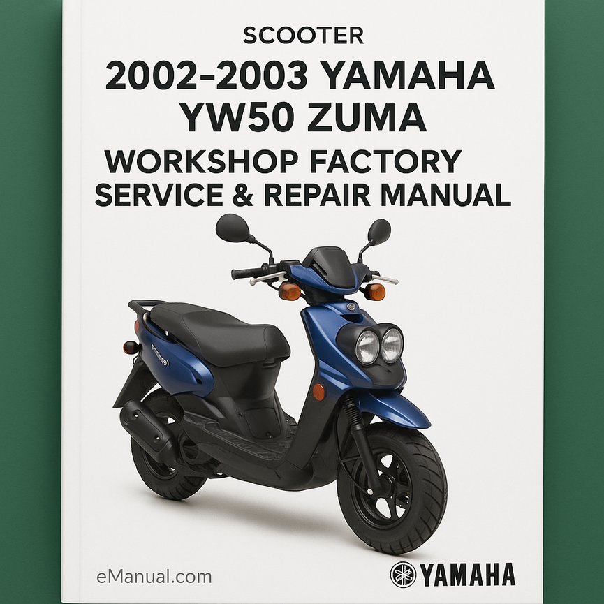2002-2003 Yamaha YW50 Zuma Scooter Workshop Factory Service Repair Manual